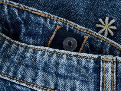 Name It shorts blå denim blomsterbroderi detalje
