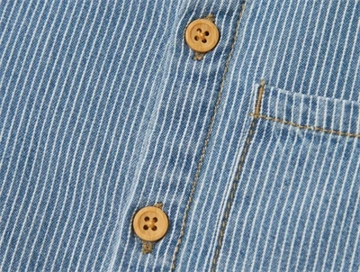 Name It light blue denim white stribet skjorte