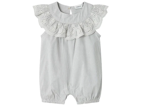 Name It chambray blue stribet sunsuit
