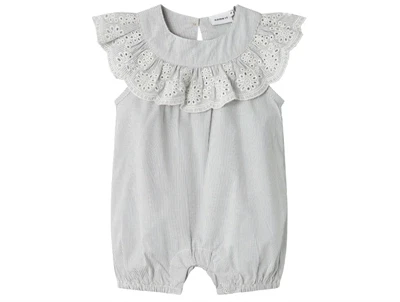 Name It chambray blue stribet sunsuit