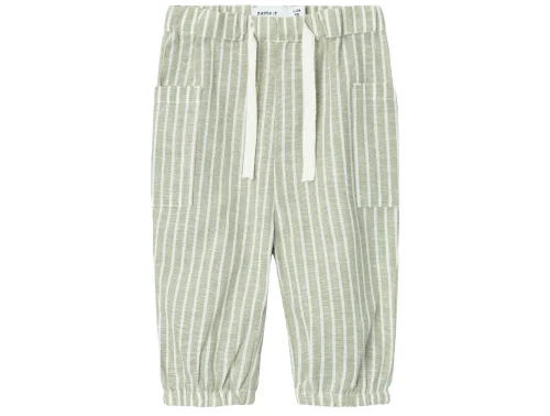 Name It oil green stribede bukser