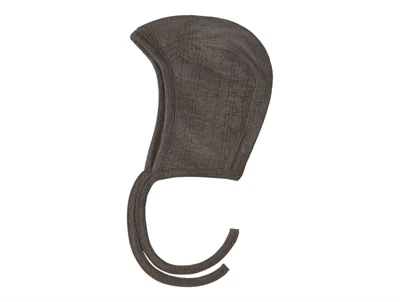 Name It babyhue i brun merinould med bindebånd