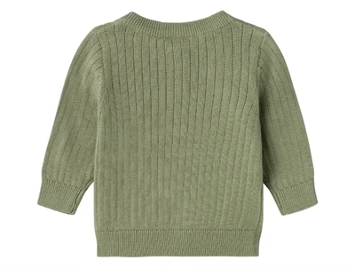 Name It oil green cardigan