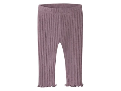 Name It leggings i toadstool med hulmønster i merinould