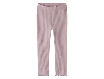 Name It merinould og silke leggings i violet ice forfra