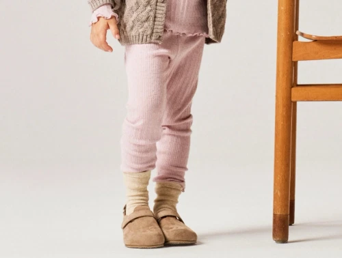 Name It merinould og silke leggings i støvet rosa nuance på barn