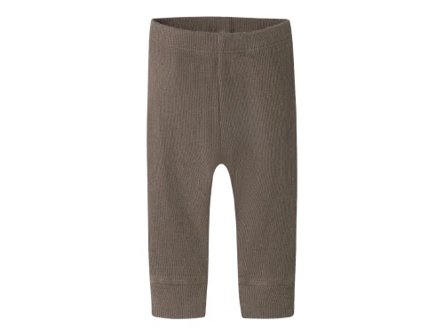 Name It leggins i morel i merinould rib forfra