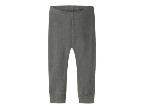 Name It leggings i mulled basil i ribstrik med merinould og silke