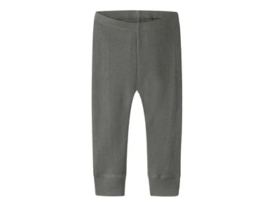 Name It leggings i mulled basil i ribstrik med merinould og silke