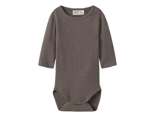 Name It body i morel i merinould og silke
