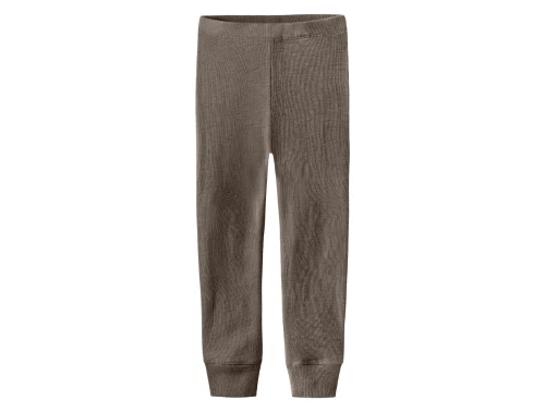Name It leggings i brun nuance morel merinould og silke