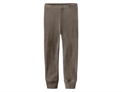 Name It leggings i brun nuance morel merinould og silke
