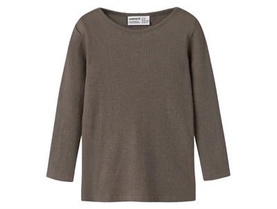 Name It ribstrikket bluse i brun nuance morel