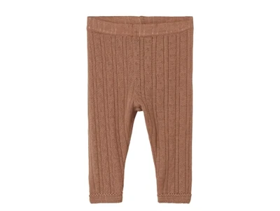 Lil Atelier beaver fur legging pointelle merinould