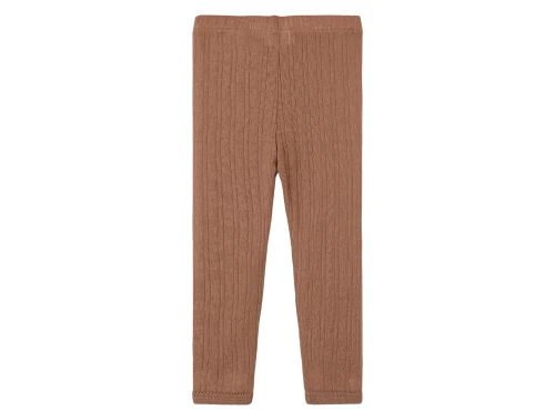 Lil Atelier beaver fur legging pointelle merinould