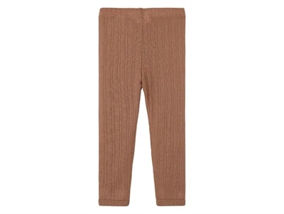 Lil Atelier beaver fur legging pointelle merinould
