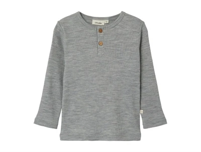Lil Atelier grey melange top merinould