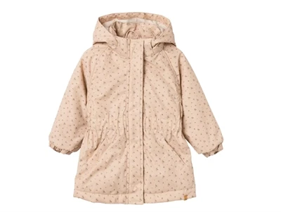 Lil Atelier rugby tan blomstret vinterjakke