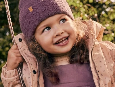 Lil Atelier rugby tan blomstret vinterjakke