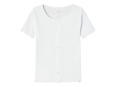 Name It bright white short top