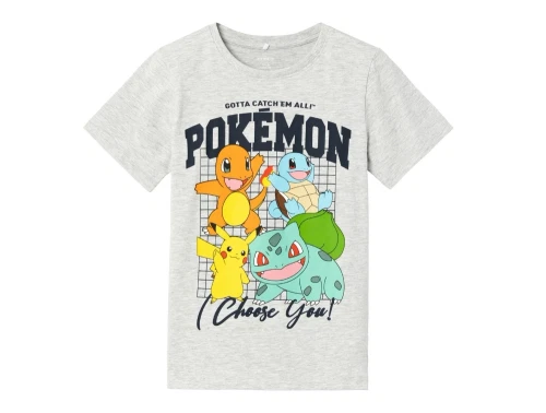 Name It light grey melange Pokemon t-shirt