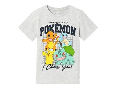 Name It light grey melange Pokemon t-shirt