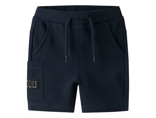 shorts fra Name It i navy farve med badge og sidelomme
