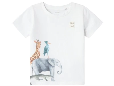 Name It bright white dyreprint t-shirt