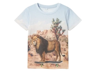 Name It oil green løveprint t-shirt