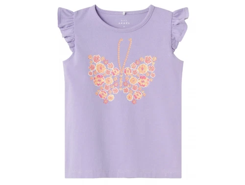 Name It purple rose butterfly top