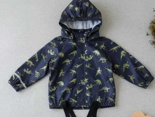 Name It dark sapphire glitter dino regntøj bukser og jakke