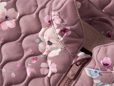 Name It quiltet termosæt wistful mauve med blomsterprint