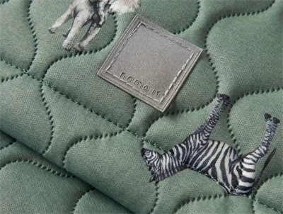 Name It quiltet termosæt laurel wreath med dyreprint