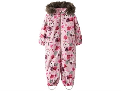 Name It flyverdragt parfait pink med unicorn print og aftagelig hætte