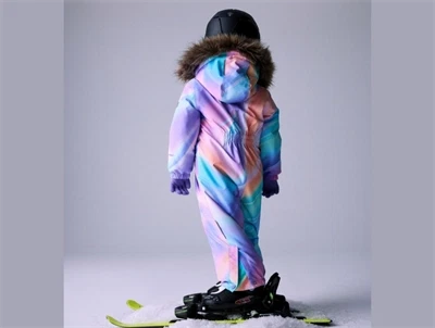 Name It flyverdragt pastel med iriserende print set på barn