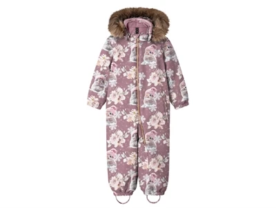 Name It TECH flyverdragt i rosa nuance med kaninprint