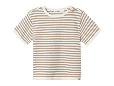 Lil Atelier mocha meringue/coconut milk stribet top