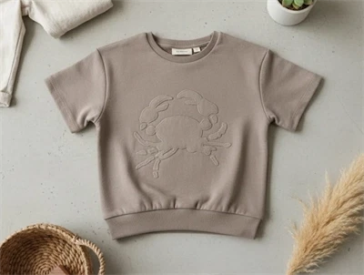 Lil Atelier mocha meringue loose sweatshirt