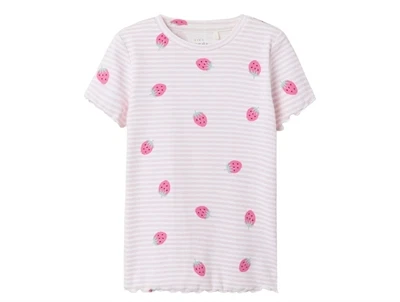 Name It bright white strawberry top