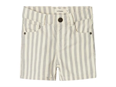 Lil Atelier limestone coconut milk twill shorts