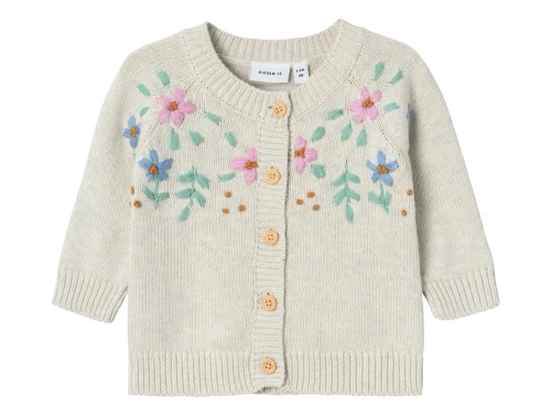 Name It peyote melange blomster strik cardigan