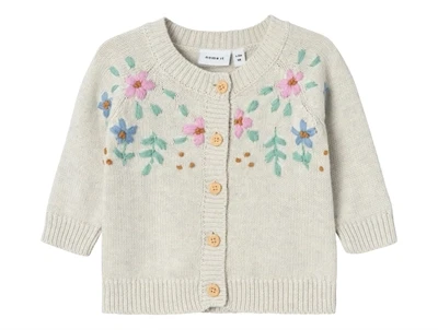 Name It peyote melange blomster strik cardigan