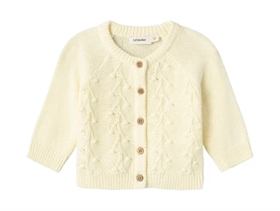 Lil Atelier lemon icing strikcardigan
