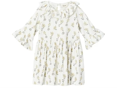 Lil Atelier coconut milk yellow blomstret kjole