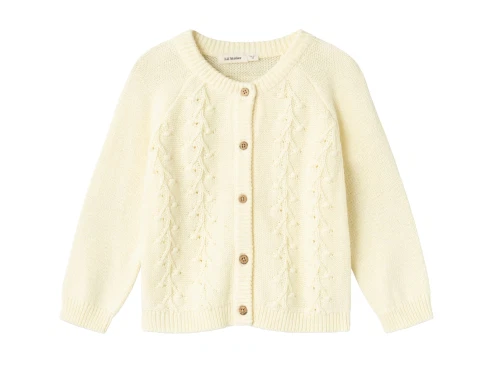 Lil Atelier lemon icing strikcardigan
