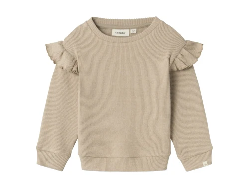 Lil Atelier travertine melange strik top