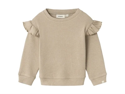 Lil Atelier travertine melange strik top