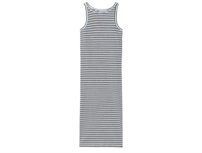 Name It bright white/black stribet maxi tank kjole