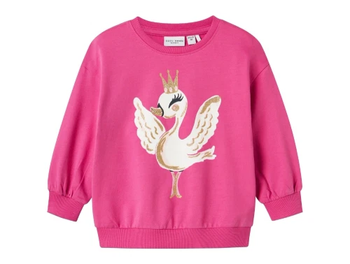 Name It raspberry rose/princess swan sweatshirt