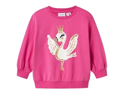 Name It raspberry rose/princess swan sweatshirt